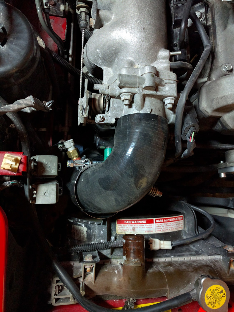 Yeah, that radiator hose isn’t going to bend to the left no matter how much I want it to.